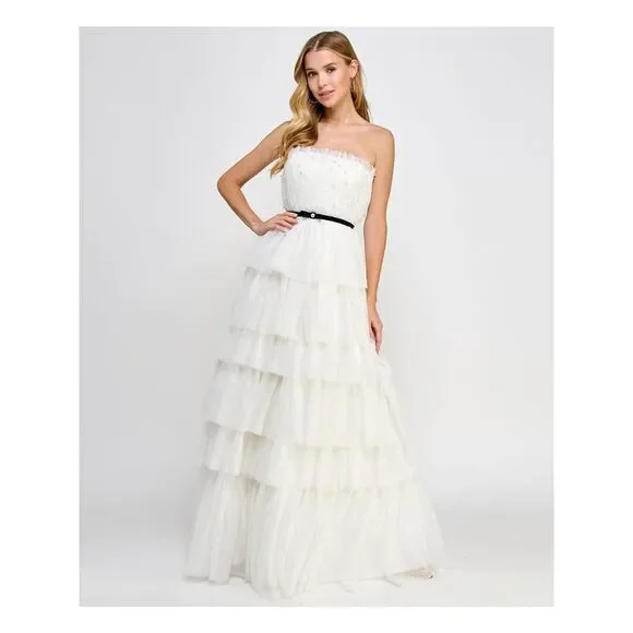 slim fit dress slacks White Junior Bridesmaid Dress with Sleeves,Long Flower Girl Dress,JB00018, J12 / Turquoise main image 0
